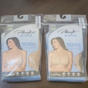 Bundle 2 Playtex 18 Hour Cool Comfort Bra in Beige Wirefree